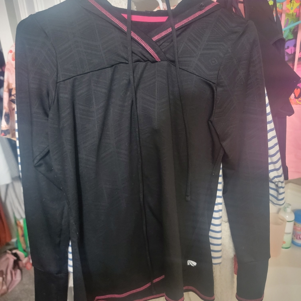 Black and Pink Athletic Jacket
